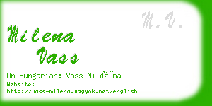 milena vass business card